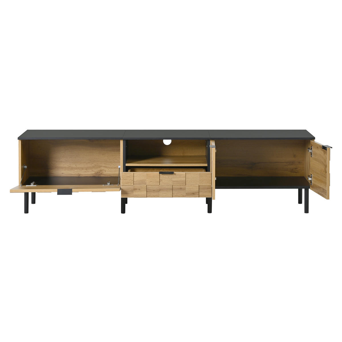 TV-LOWBOARD eiche-optik 170 cm breit mit schublade - Naturfarben, Holzwerkstoff (170/44.5/35cm) - Urban Meuble
