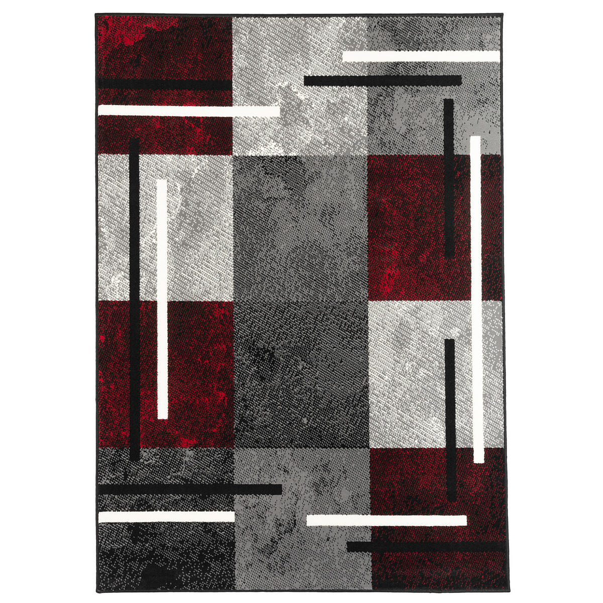 TEPPICH MODERN TRENDLINE KARO - Schwarz, Textil (80/150cm) - Pergamon