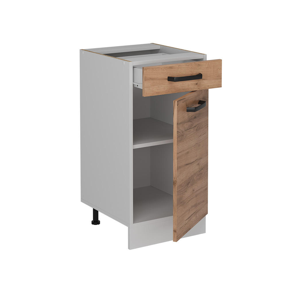 KÖKSUNDERSKÅP R-Line Goldkraft ek 40 cm utan bänkskiva Ekfärgad, Vit 81.6/40/46 cm