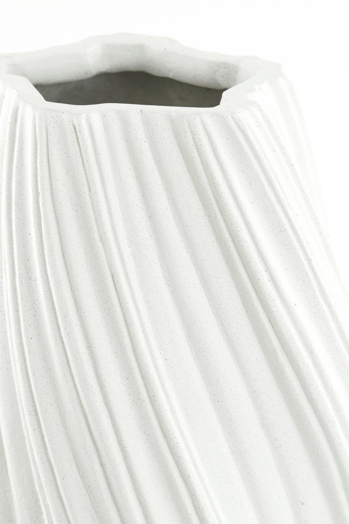 VASE Yatung Weiß Ø30/52 cm - Weiß, Stein (52cm) - Light & Living