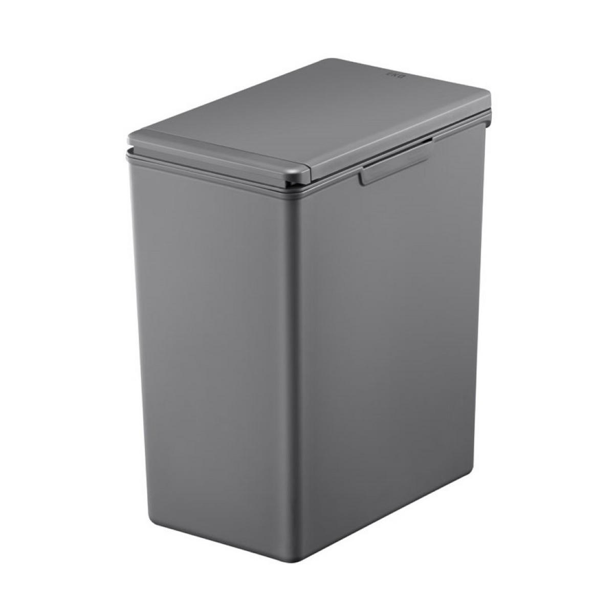 MÜLLEIMER Modern Mit Touch Bar Deckel 20 Liter Grau - Grau, Metall (20.6/40/32.5cm) - PROREGAL