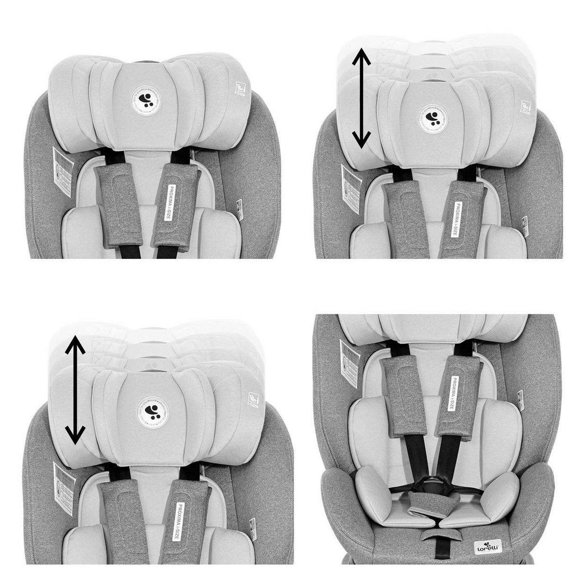 KINDERSITZ Proxima i-Size grau Gruppe 0/1/2 (0 - 25 kg) Isofix verstellbar - Grau, Kunststoff (44/67/63cm) - Lorelli