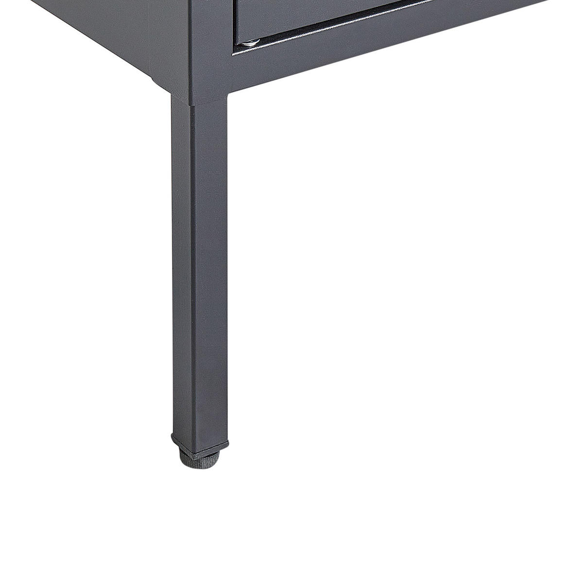 VITRINE Schwarz Oxted - Schwarz, Metall (80/180/35cm) - Beliani