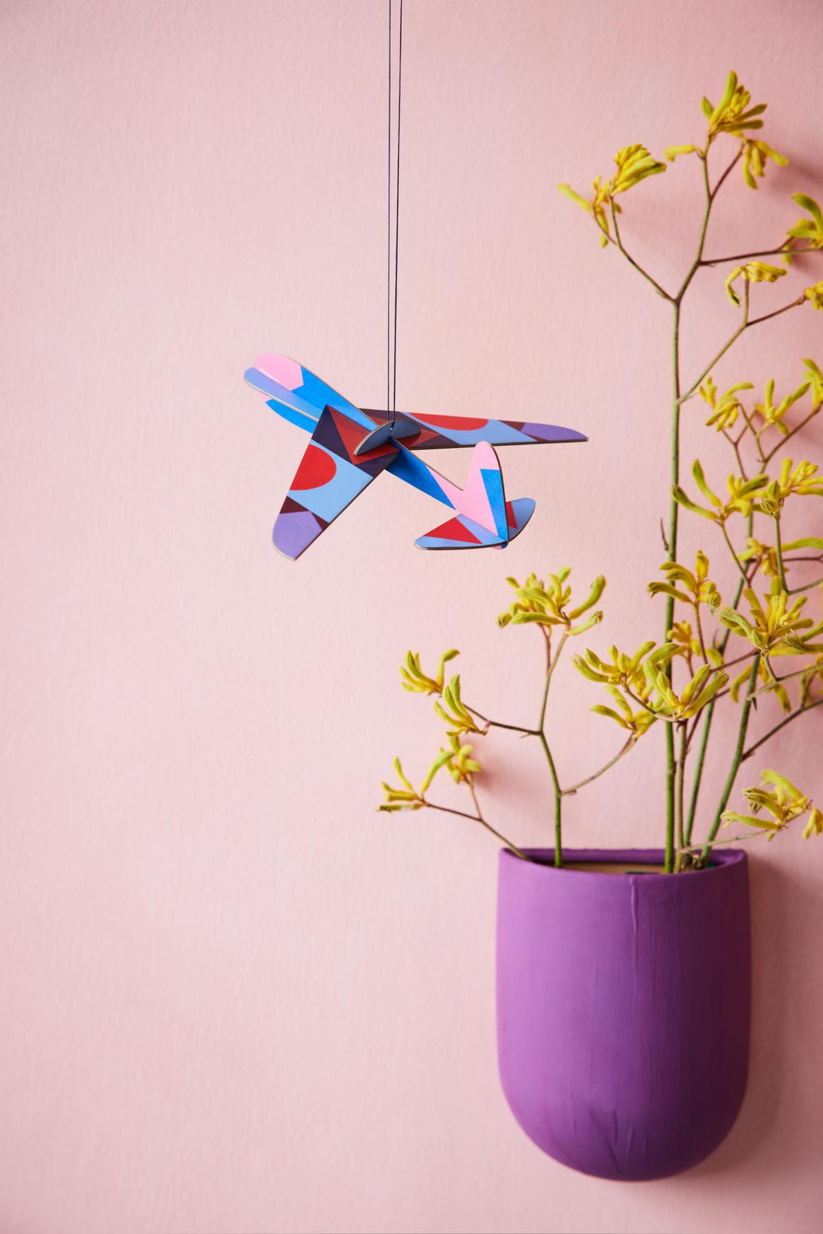DEKOFIGUR Mobil Geos Flugze 5.5/18.5 cm - Multicolor, Wellpappe (5.5/18.5/23cm) - KUNSTLOFT