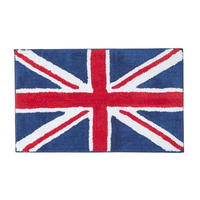 BADEMATTE Union Jack 45/75 cm, Baumwolle - Blau, Textil (45/75cm) - Homescapes