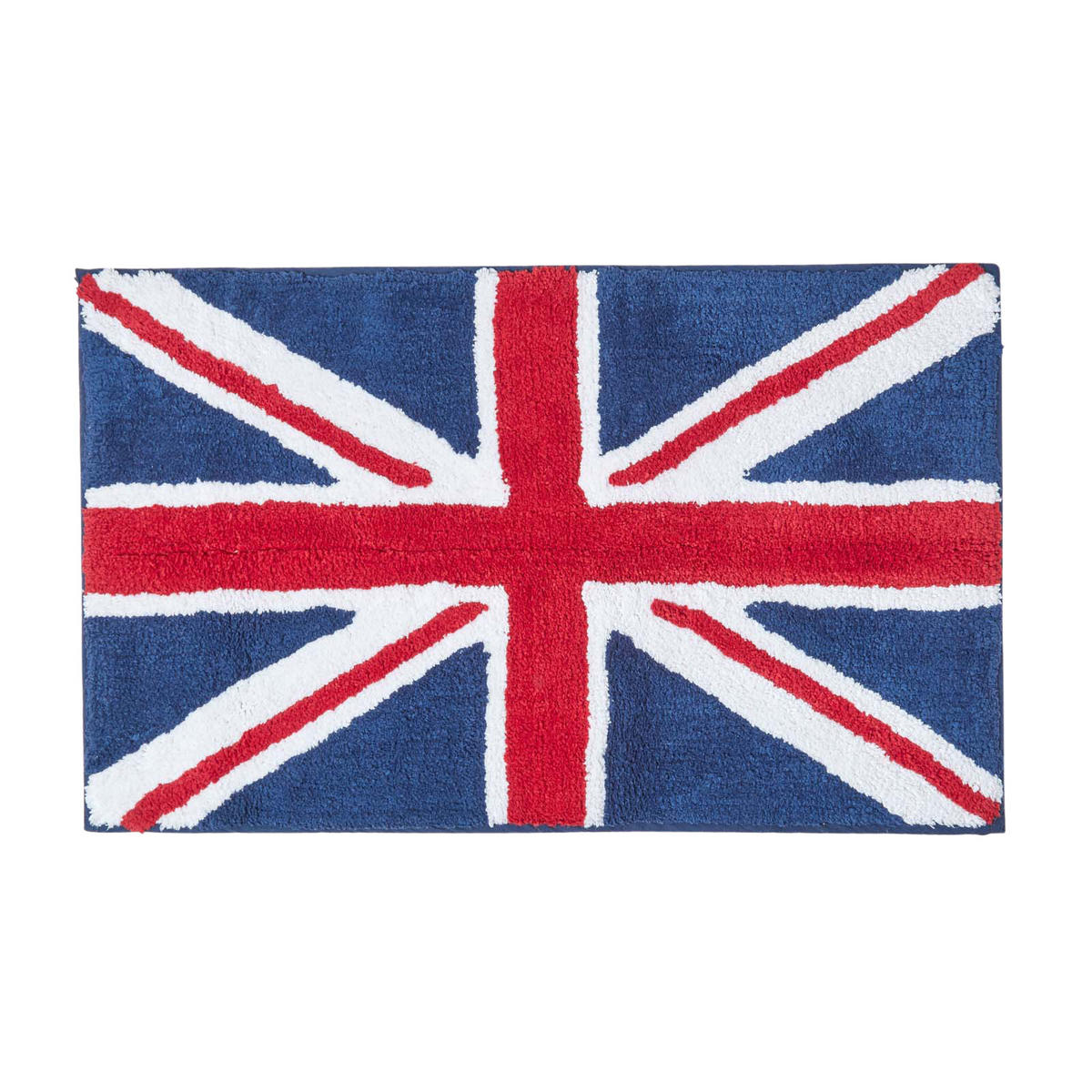 BADEMATTE Union Jack 45/75 cm, Baumwolle - Blau, Textil (45/75cm) - Homescapes