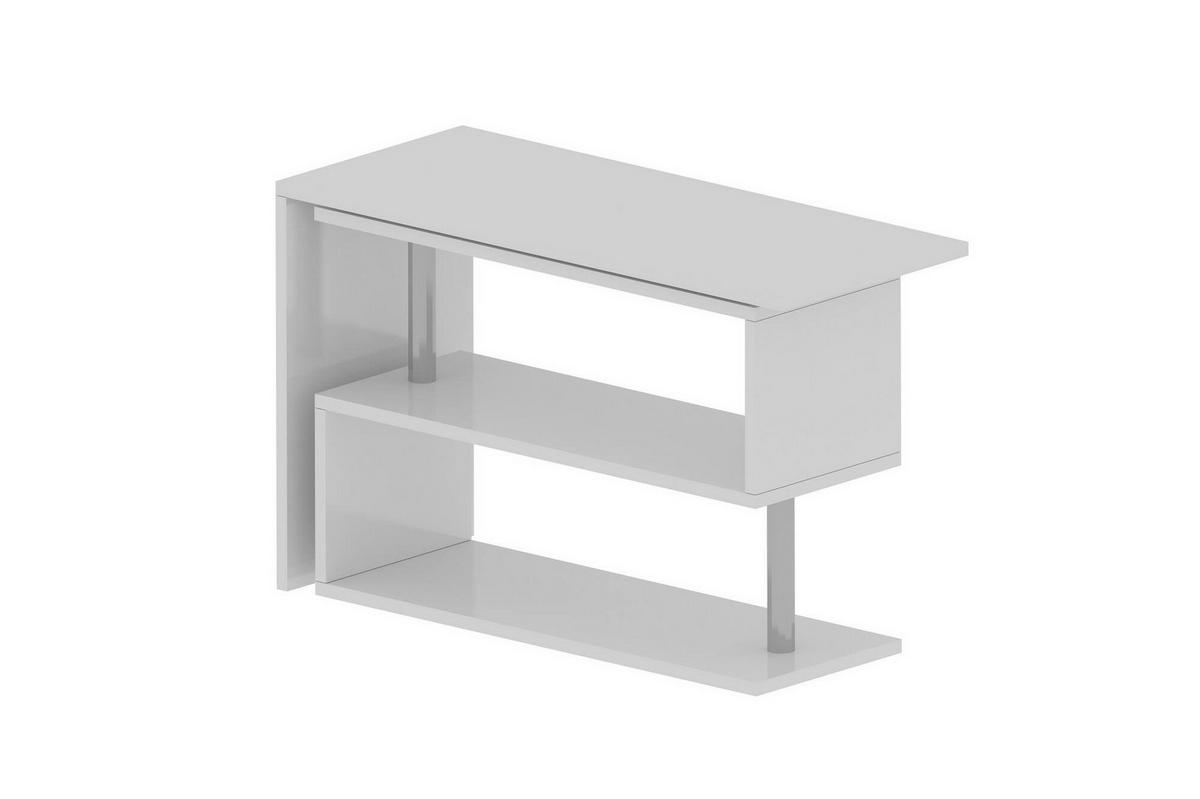 SCHREIBTISCH Glänzendes Weiß 50/120/75 cm - Weiß, Holzwerkstoff (50/120/75cm) - DMORA