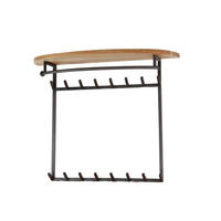 WANDGARDEROBE Hut Braun 30/100/80 cm - Braun, Holz (100/80/30cm) - Hoyz Collection