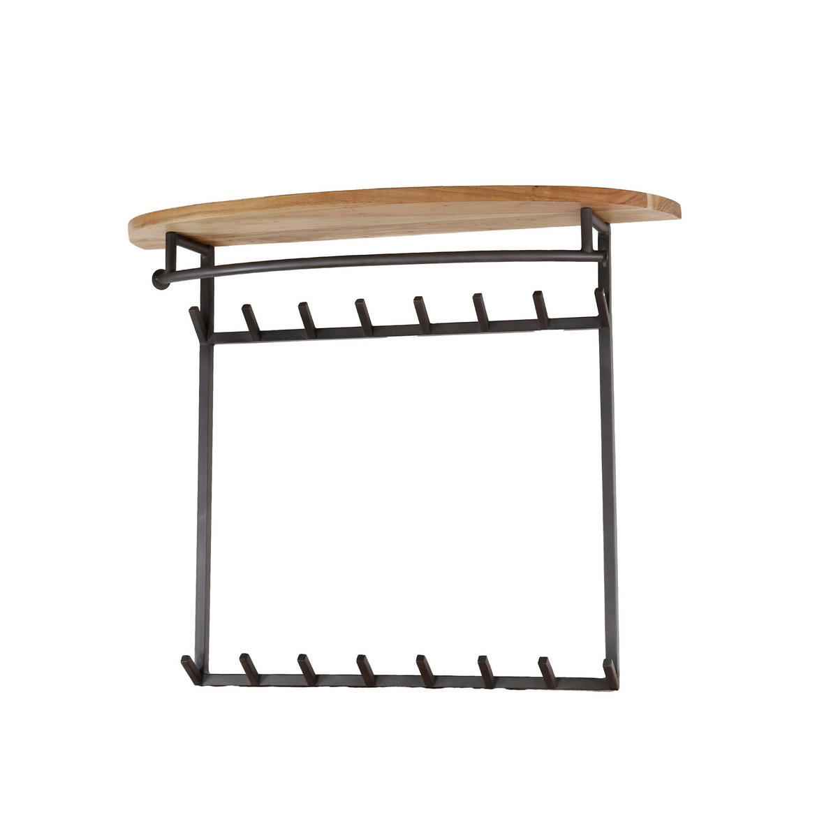 WANDGARDEROBE Hut Braun 30/100/80 cm - Braun, Holz (100/80/30cm) - Hoyz Collection