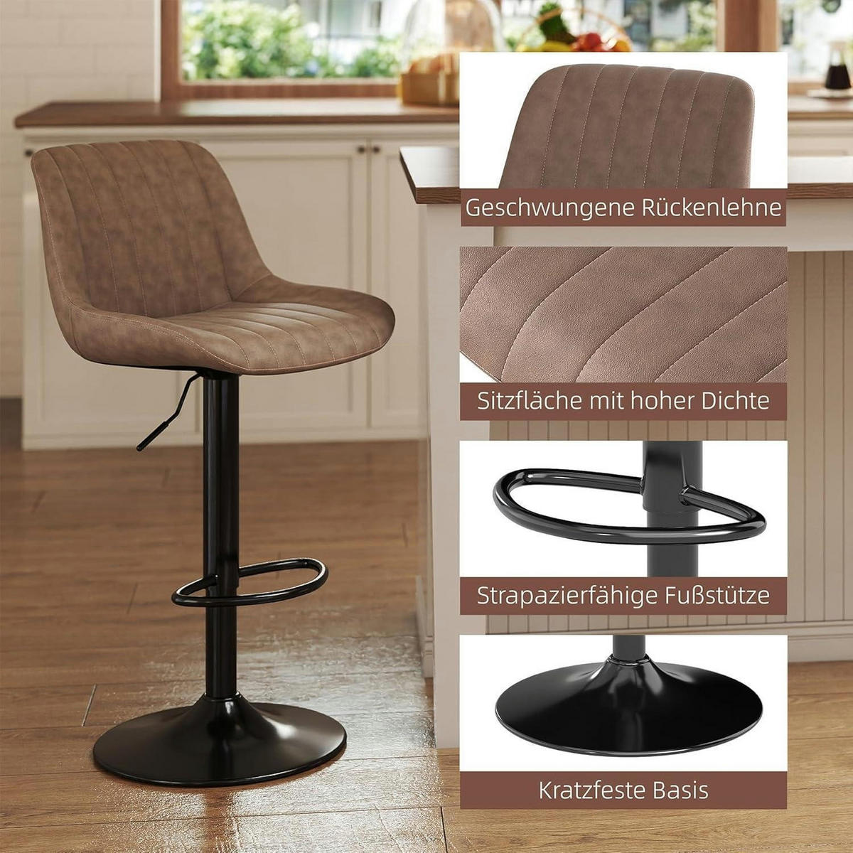 BARHOCKER 1er Set Braun - Braun, Kunststoff (46/109/37cm)