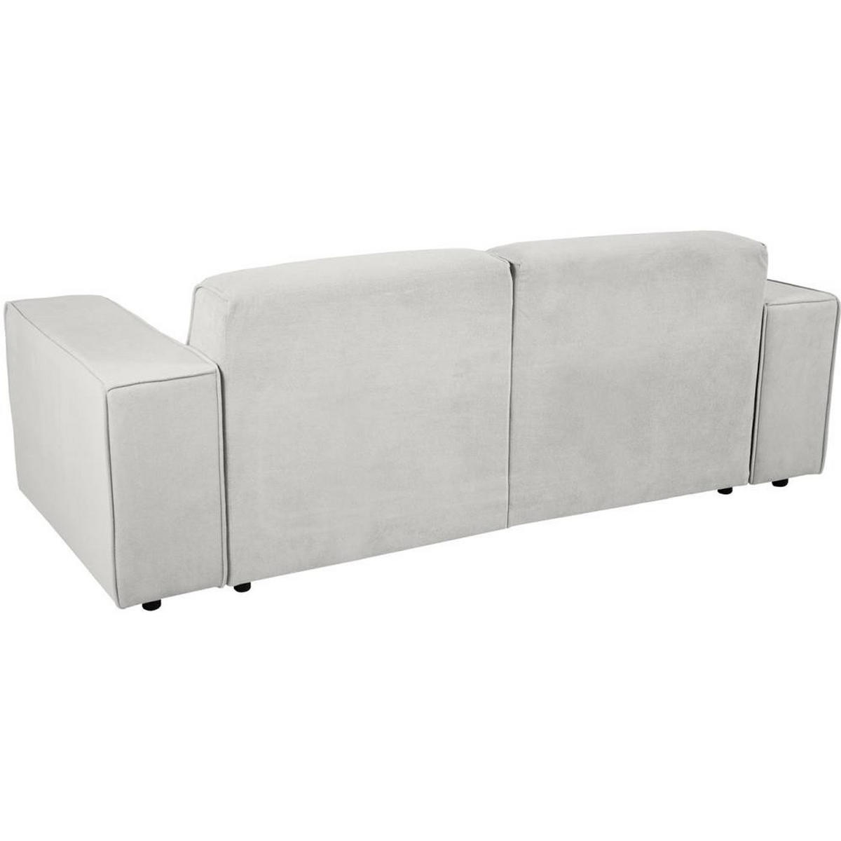 3-SITZER SOFA Pedro ohne Schlaffunktion hellbeige - Beige/Schwarz, Textil (215/75/88cm) - Beautysofa