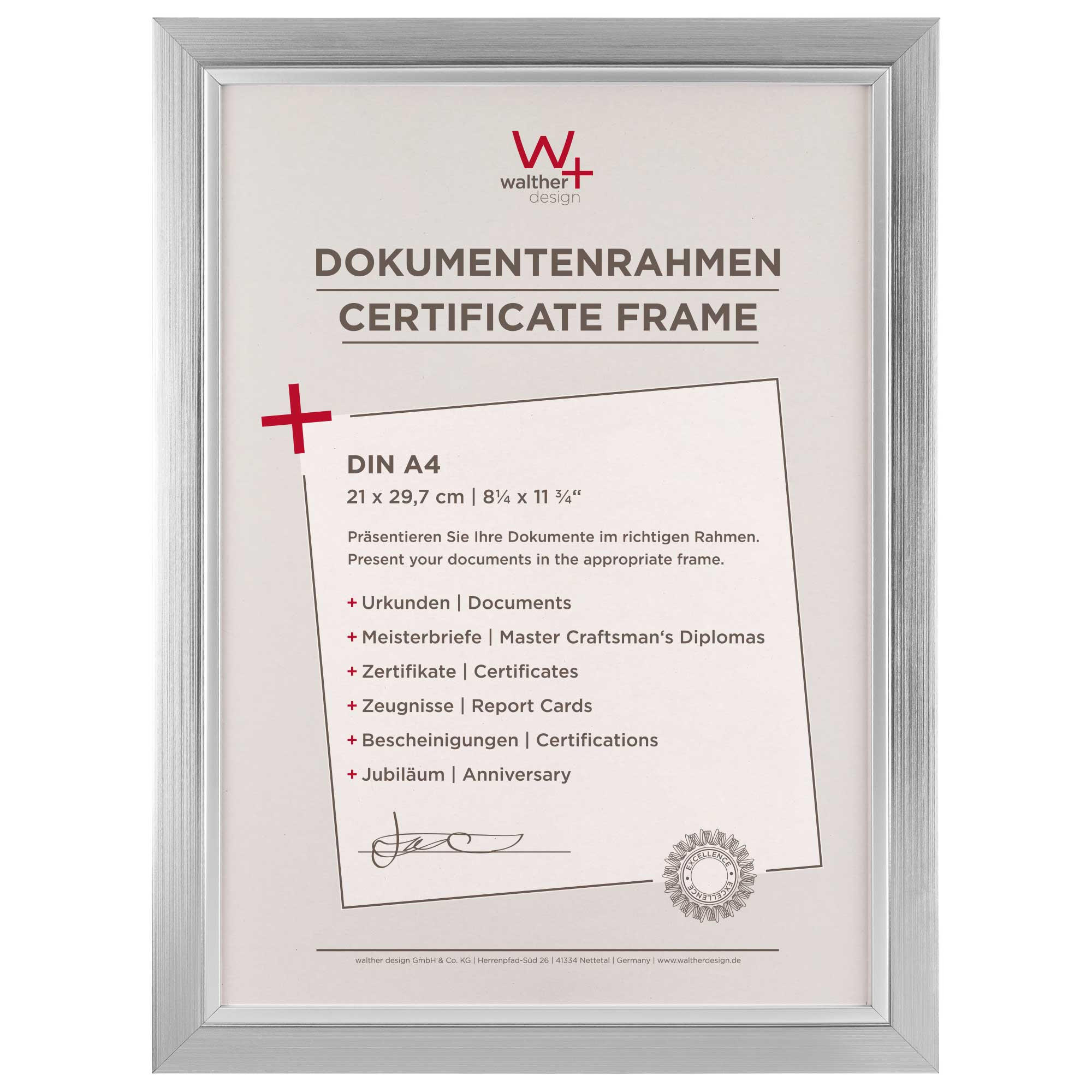 BILDERRAHMEN Beyond Designrahmen 21x29,7 cm SILBER - Silberfarben, Kunststoff (26/35/1.7cm) - walther design