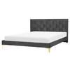 DOPPELBETT 160/200cm Schwarz Limoux - Schwarz, Textil (160/200cm) - Beliani