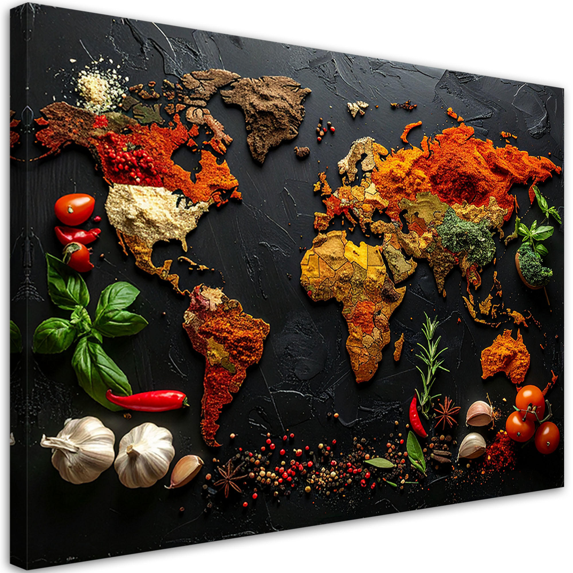 LEINWANDBILD Essen & Trinken 60x40cm - Multicolor, Textil (60/40cm) - Feeby