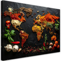 LEINWANDBILD Essen & Trinken 60x40cm - Multicolor, Textil (60/40cm) - Feeby