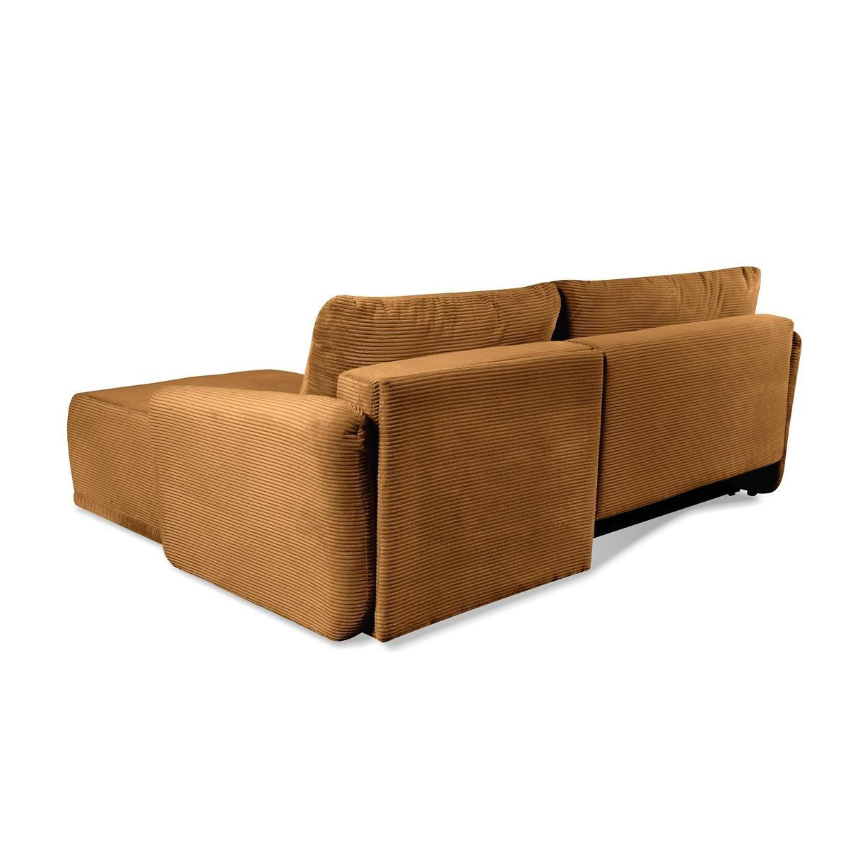 ECKSOFA Omron Gelb, universal Schlafsofa - Honig, Holzwerkstoff/Textil (248/180cm) - Bettso
