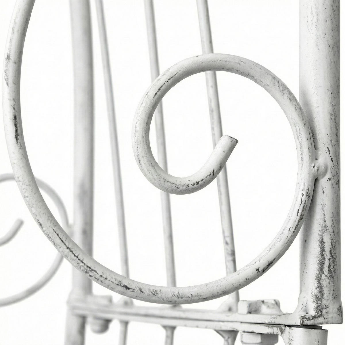 ROSENBOGEN Metall Antik Weiß - Weiß, Metall (143/248/30cm) - CLP