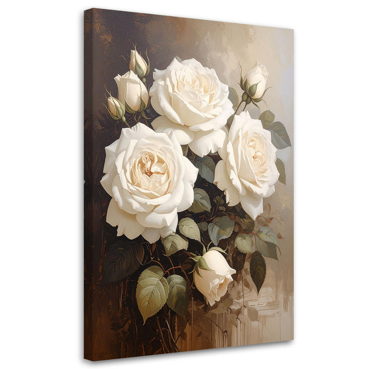 LEINWANDBILD Blumen 70x100cm - Beige, Textil (70/100cm) - Feeby