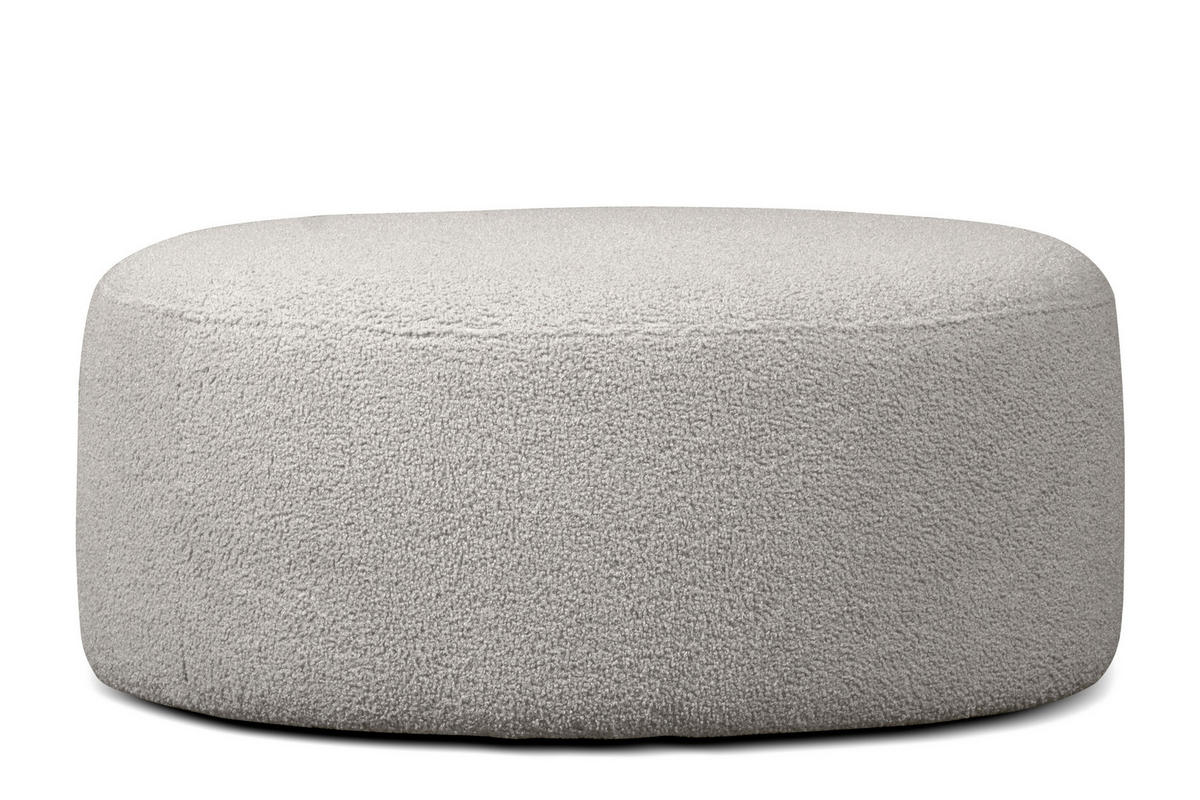 SITZHOCKER RAGGI mit 360° Drehfunktion, Hellgrau - Hellgrau, Textil (80/36/80cm) - KONSIMO®
