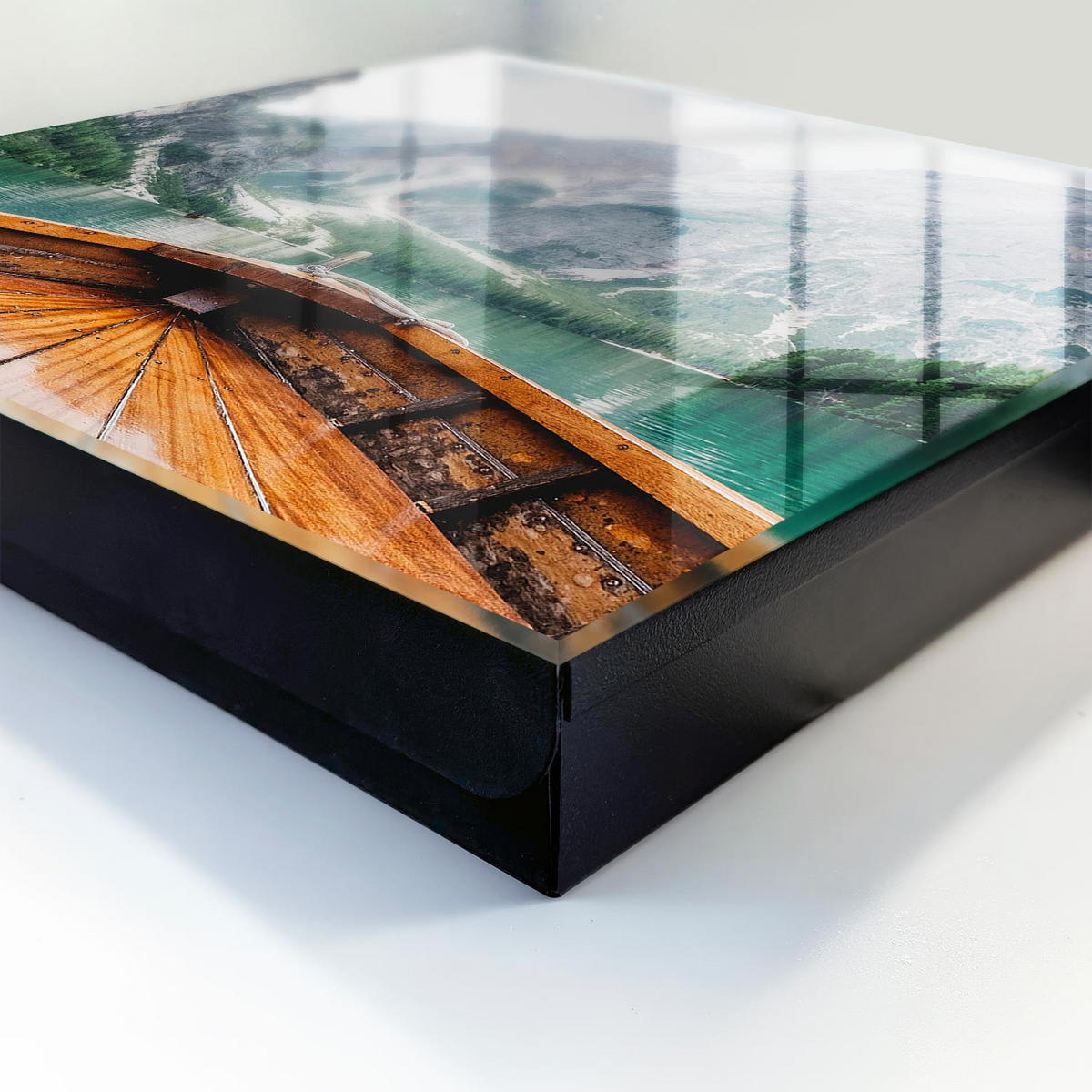 SCHLÜSSELBOX Schwarz 30x30 cm- Türöffnung nach rechts - Bergsegeln - Braun, Metall (30/30/5cm) - TULUP