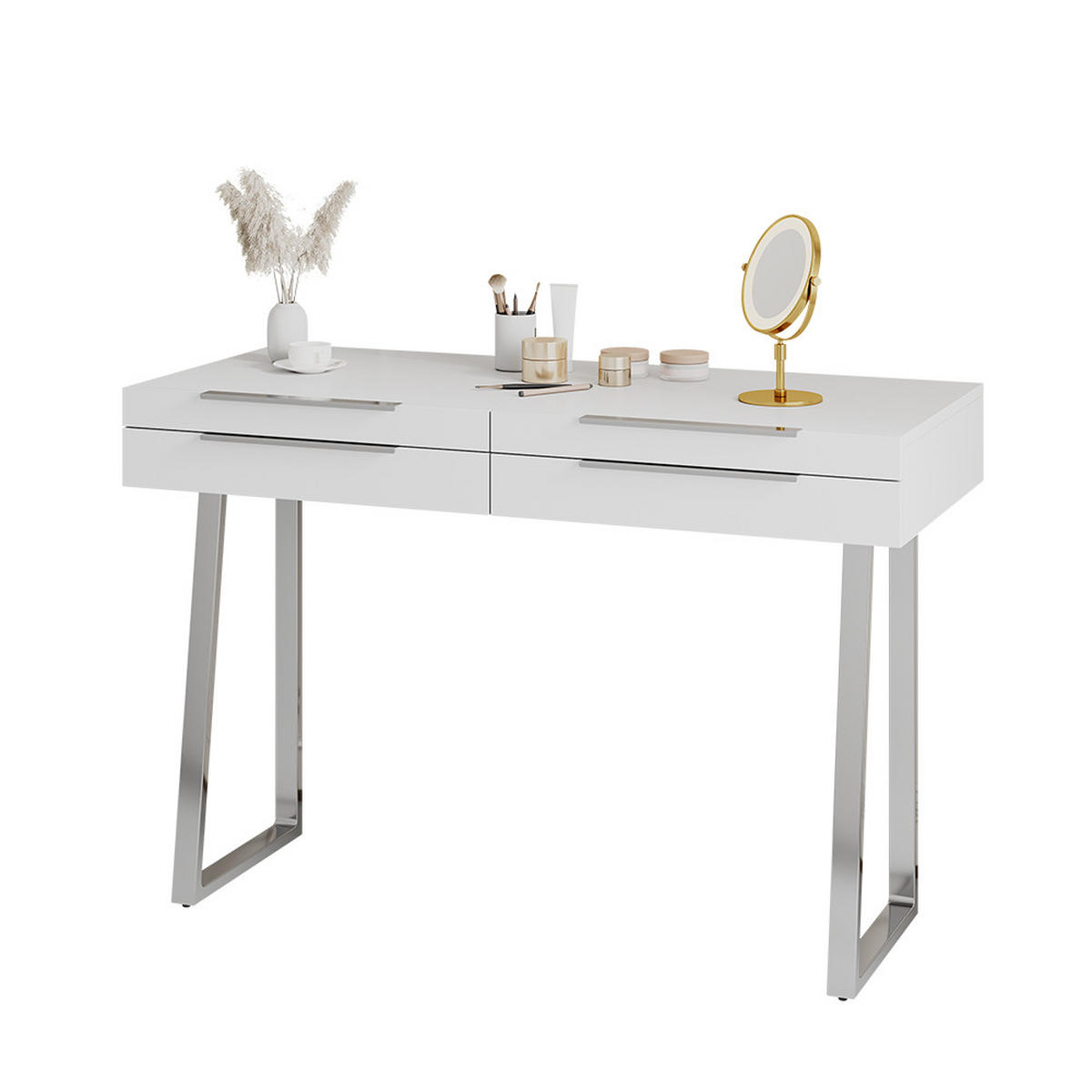 SCHMINKTISCH Alexia Weiß 120 cm ohne Spiegel - Weiß, Holzwerkstoff (120/79/50cm) - Vicco