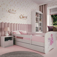 KINDERBETT Prinzessin zu Pferd 70x140 cm mit Matratze, Schublade, Rausfallschutz & Lattenrost, Weiß - Weiß, Holzwerkstoff (70/140cm) - RAUMHIRSCH FURNITURE