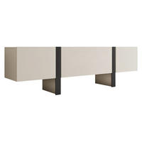 TV-LOWBOARD 200 3D Tore 01 - Kaschmir/Schwarz, Holzwerkstoff (200/58/41cm) - MIRJAN24