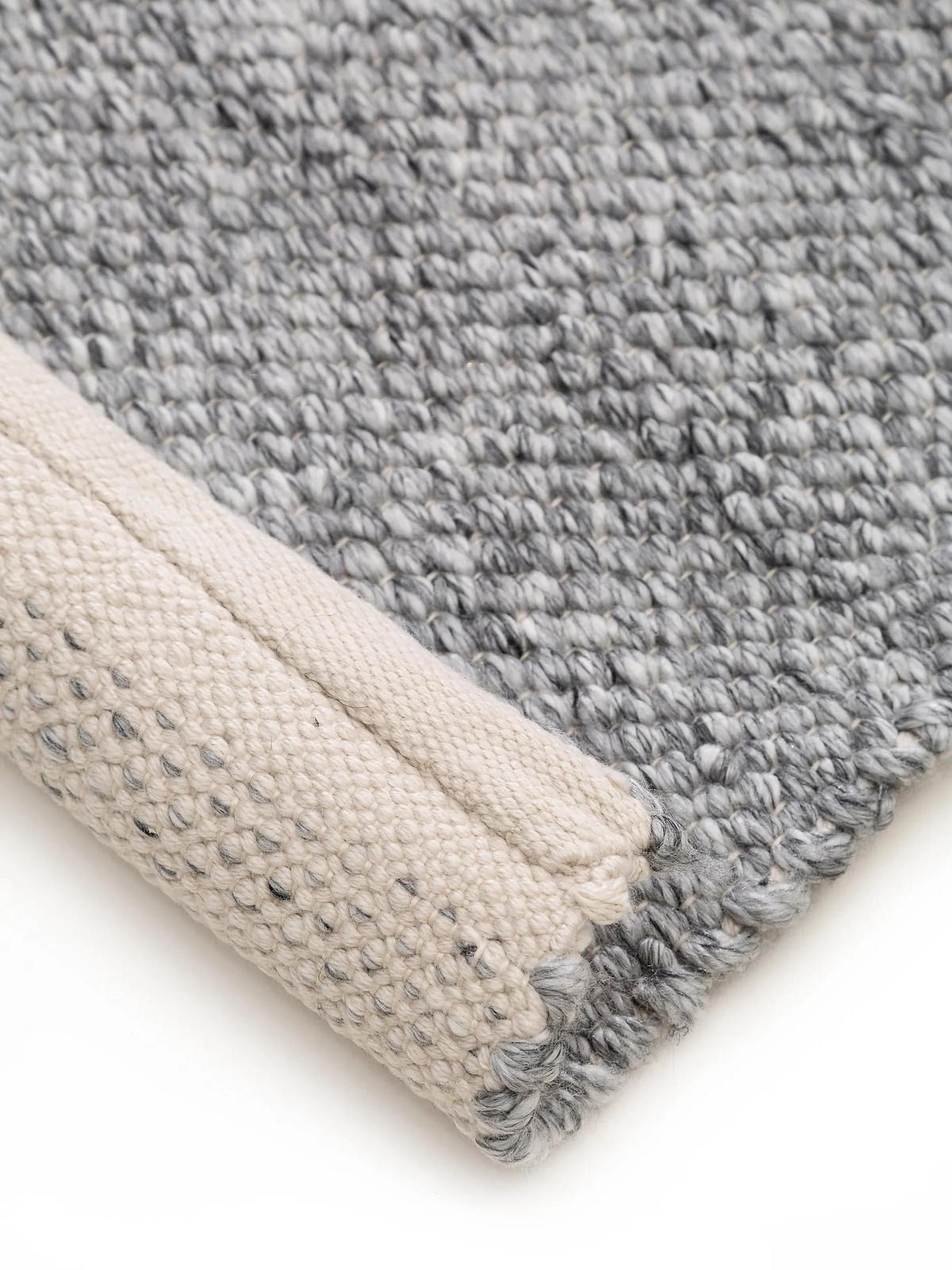 TEPPICH aus recyceltem Material Kiah Grau 70x200 cm - Grau, Textil (70/200cm) - benuta Pure