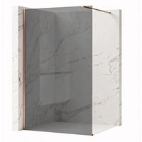 DUSCHWAND Rea Flexi Grey / Brush Copper 130 - Kupferfarben, Glas (120/130/195cm) - REA
