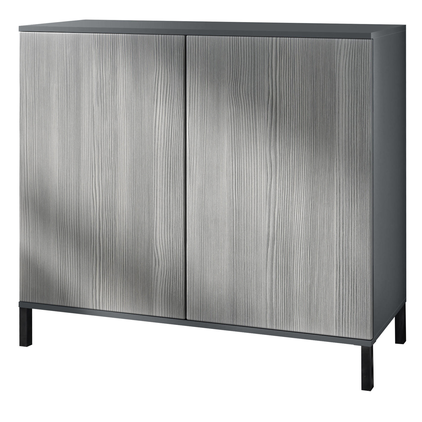 KOMMODE Skadu Avola-Anthrazit - Anthrazit, Holzwerkstoff (92.5/83.5/35cm) - Vladon