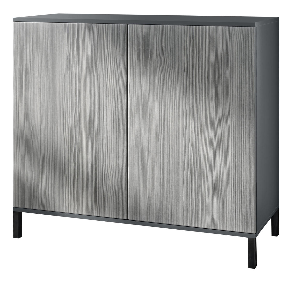 KOMMODE Skadu Avola-Anthrazit - Anthrazit, Holzwerkstoff (92.5/83.5/35cm) - Vladon
