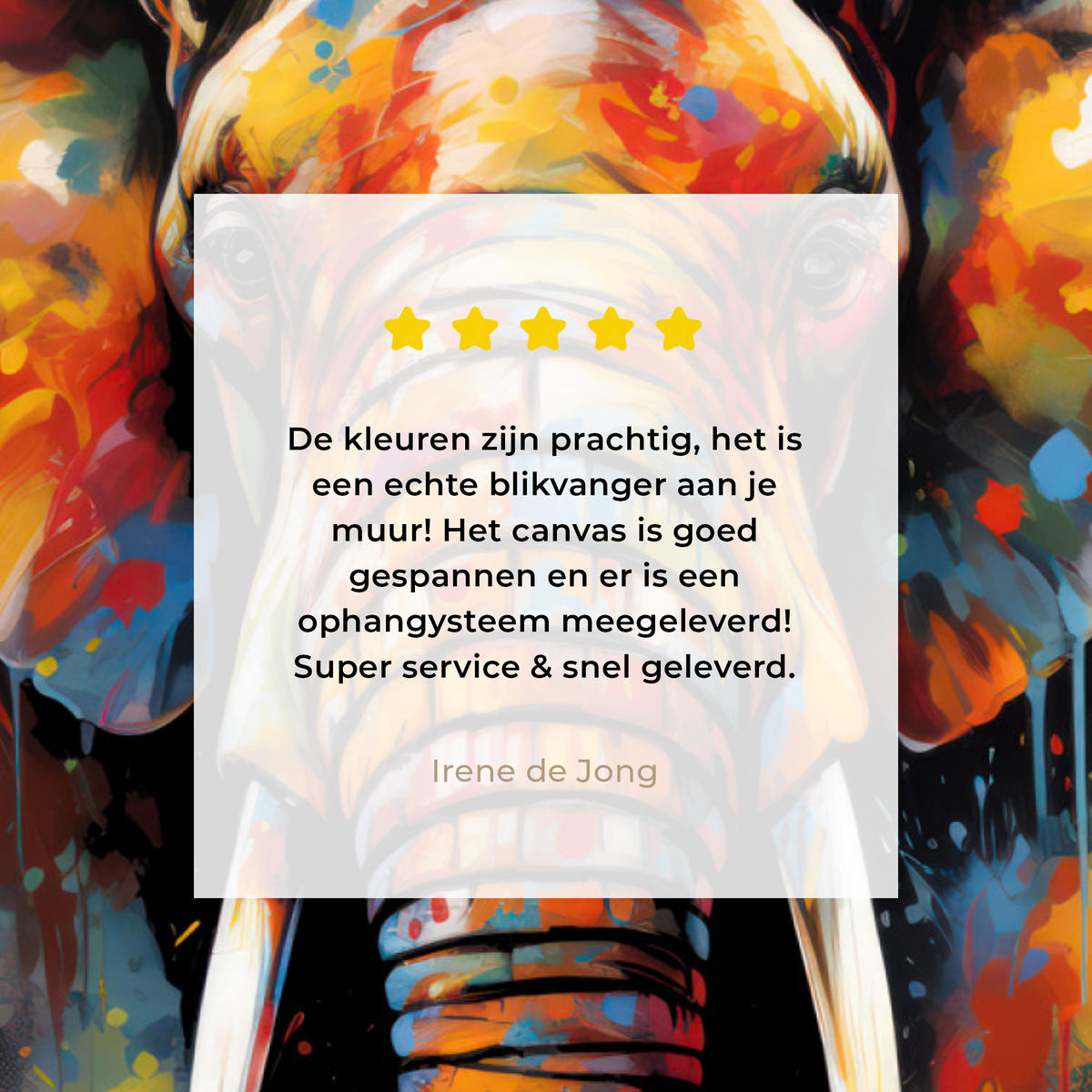 LEINWANDBILD Elefant - Graffiti - Schwarz - Tiere - Farben 40x30 cm - Schwarz, Textil (40/30cm) - MuchoWow