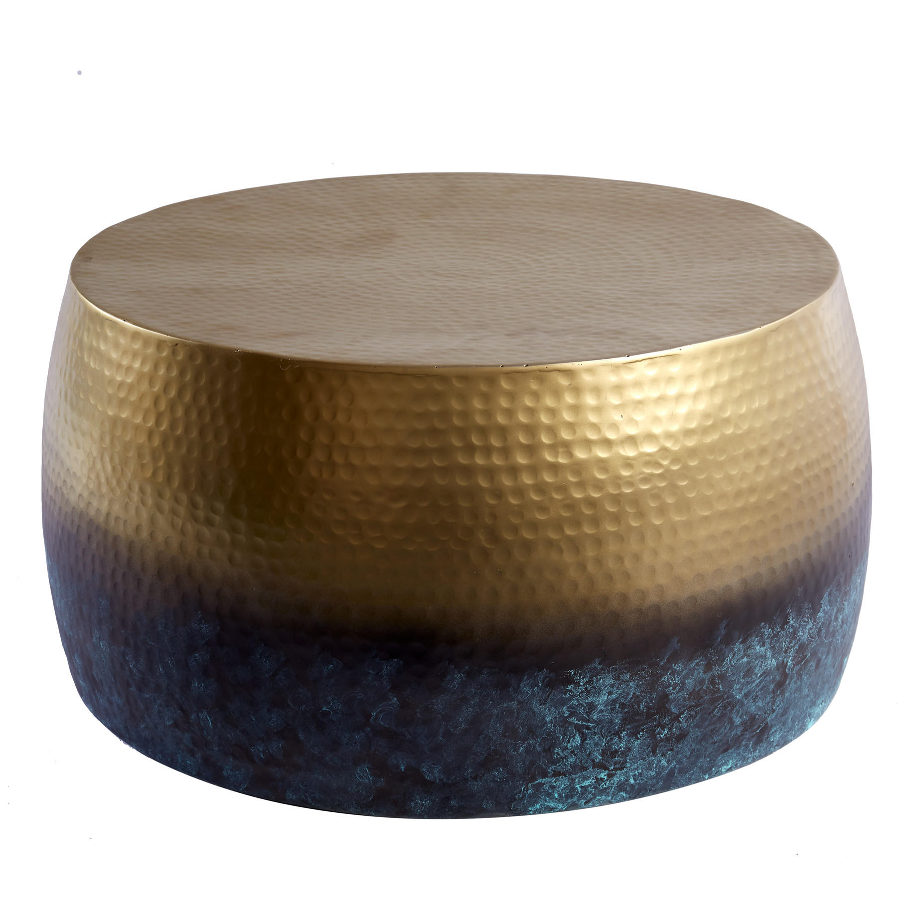 COUCHTISCH ORIENT III Metall Gold 60 cm - Blau/Goldfarben, Metall (60/60/31cm) - riess-ambiente