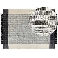 TEPPICH geflochten Ketenli 230/160 cm - Weiß, Textil (160/230cm) - Beliani
