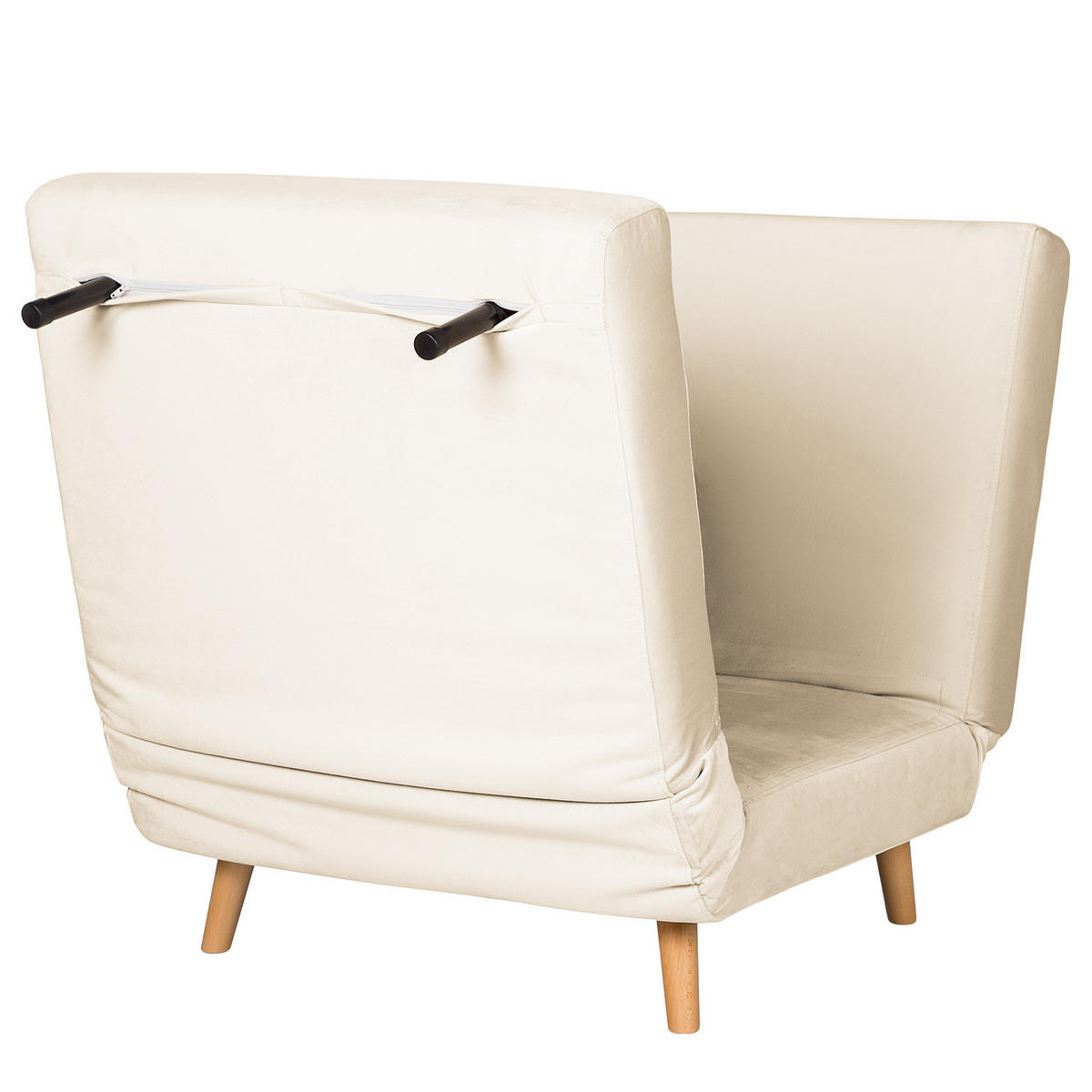 SCHLAFSESSEL - Buchefarben/Creme, Holz/Buchenholz (77/81/90cm) - home24