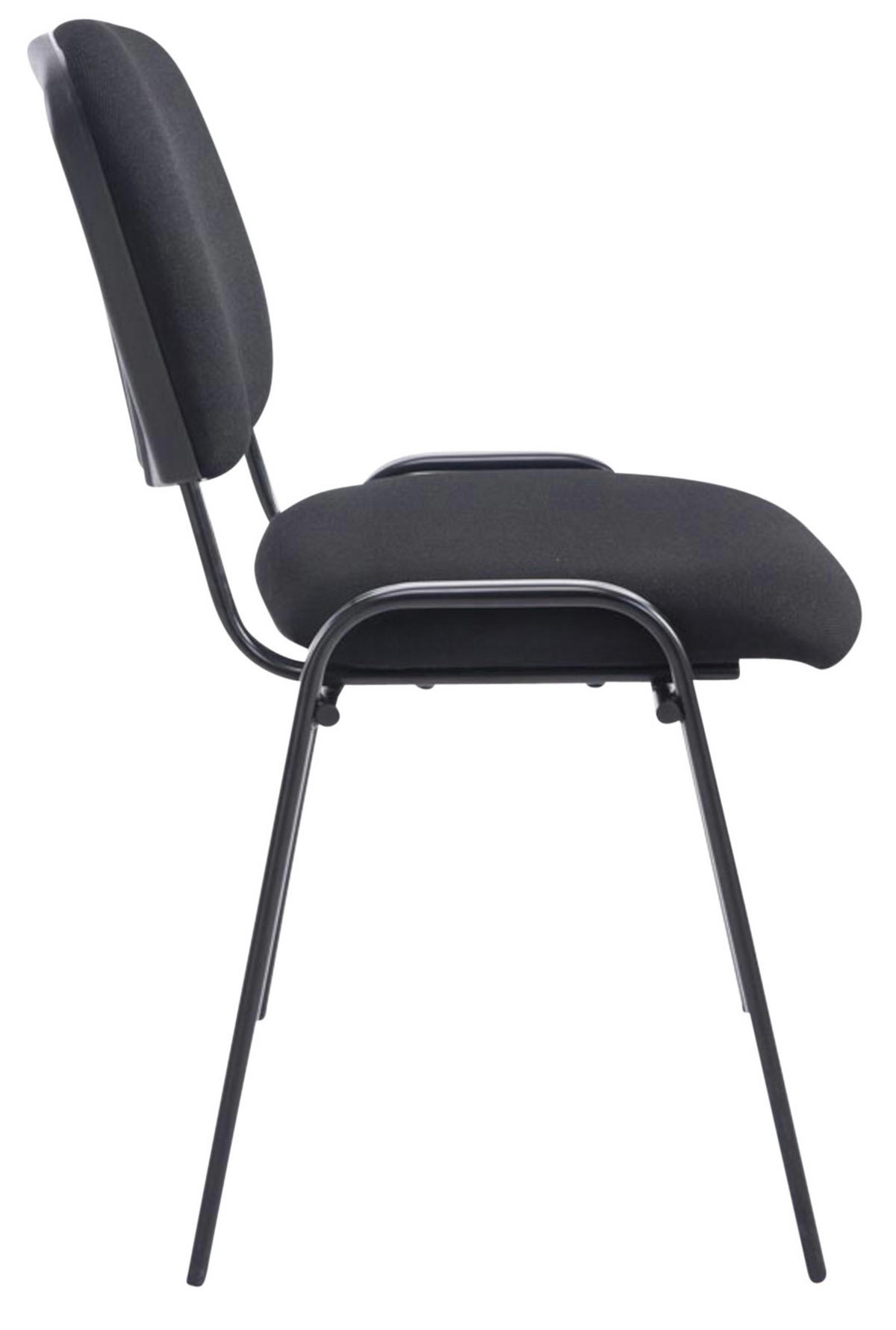BESUCHERSTUHL 4er Set Stoff schwarz - Schwarz, Textil/Metall (53/84/57cm) - CLP
