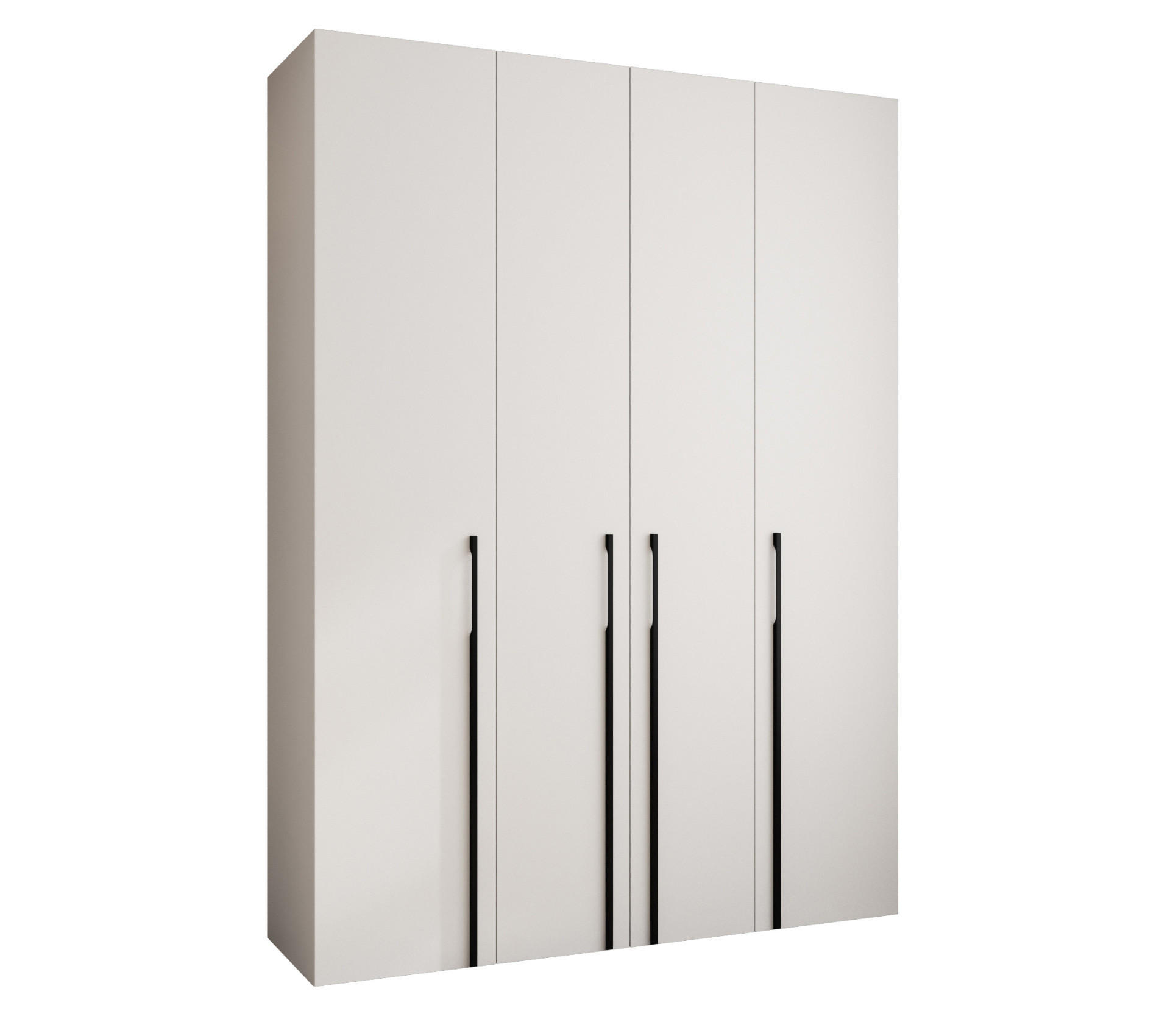 Abiks Möbel Drehtürenschrank Weiß, Schwarz 180x245.5x40 cm