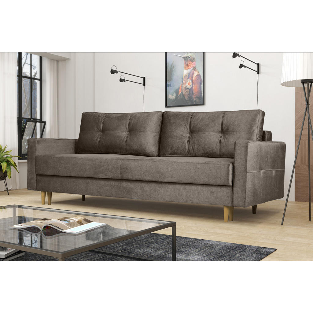 Thumbnail - Kaiser Möbel Schlafosofa, Braun, Textil, einzeln stellbar,Rechteckig, 227x92x98 cm, Wohnzimmer, Sofas & Couches, Schlafs...