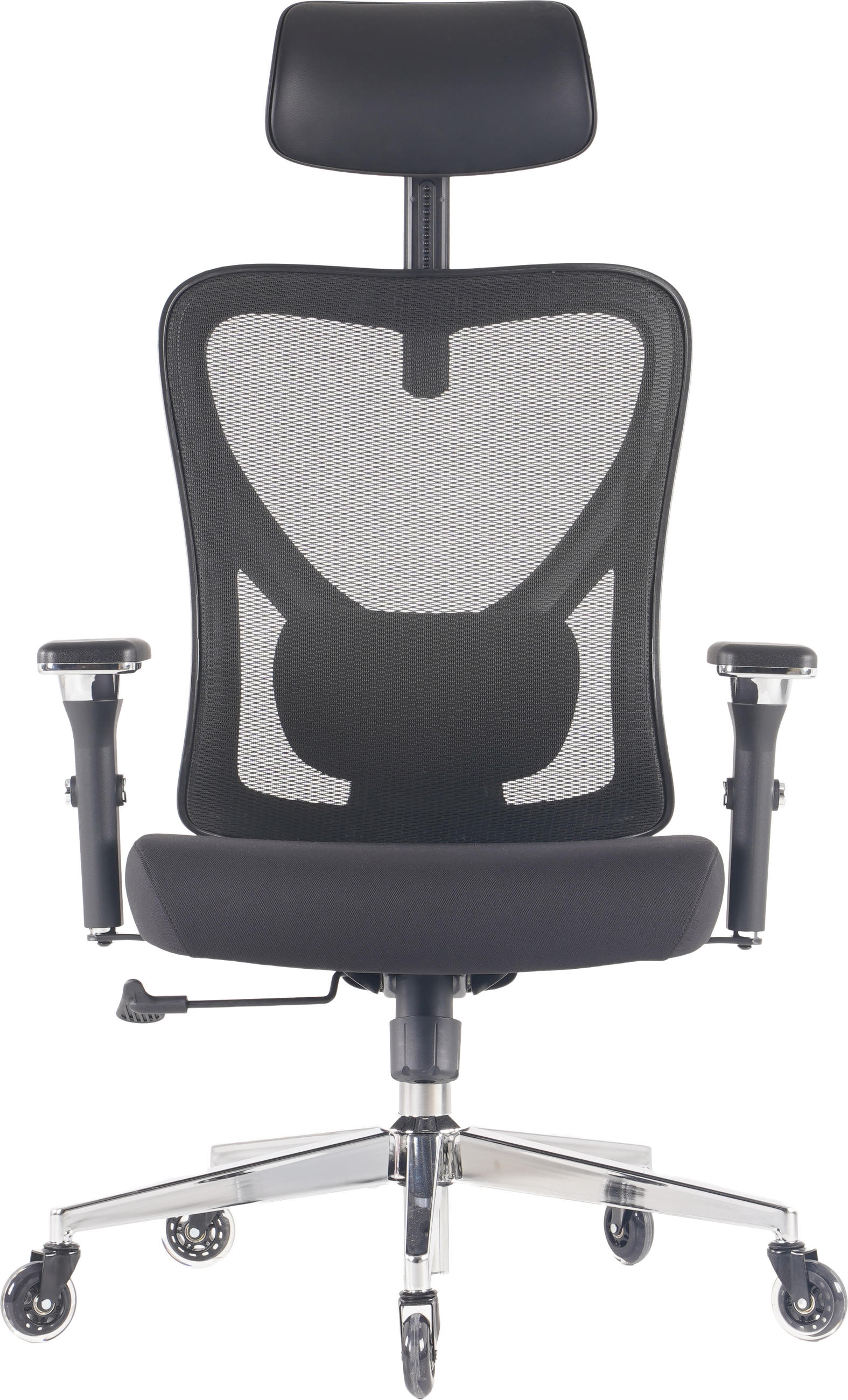 BÜROSTUHL CleverSeat Schwarz - Silberfarben/Schwarz, Kunststoff/Textil (70/134/70cm) - Clouvou