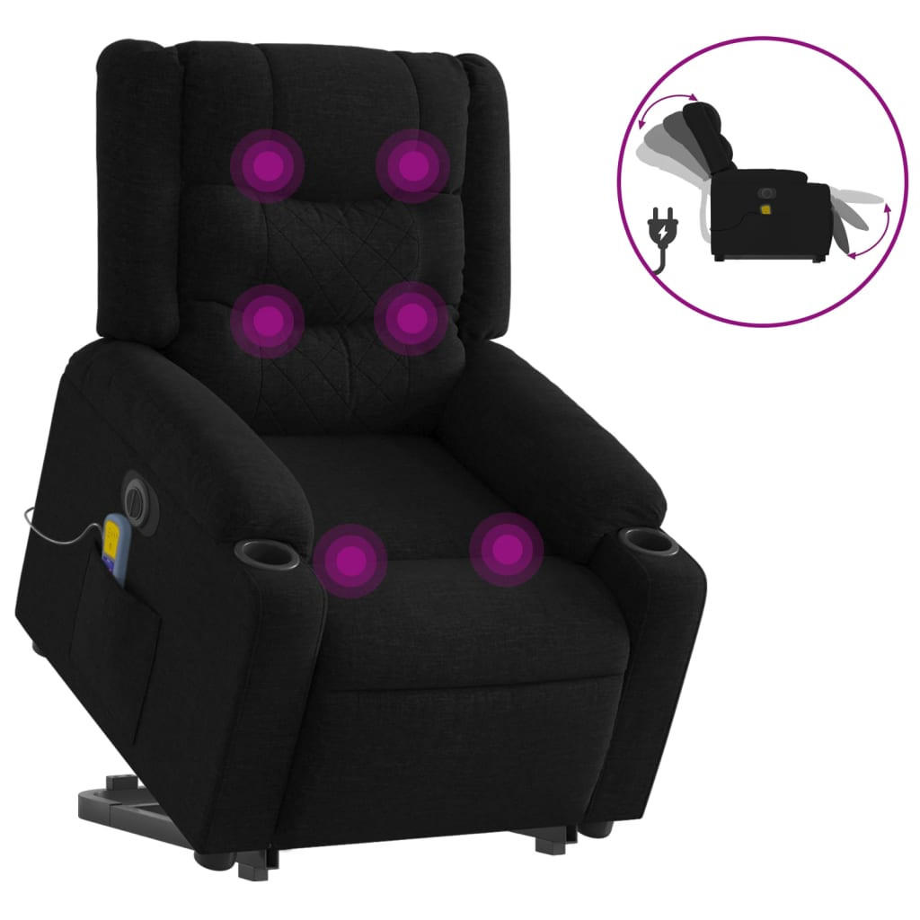 MASSAGESESSEL Mack - Schwarz, Metall (77/99/93cm) - Nettlife