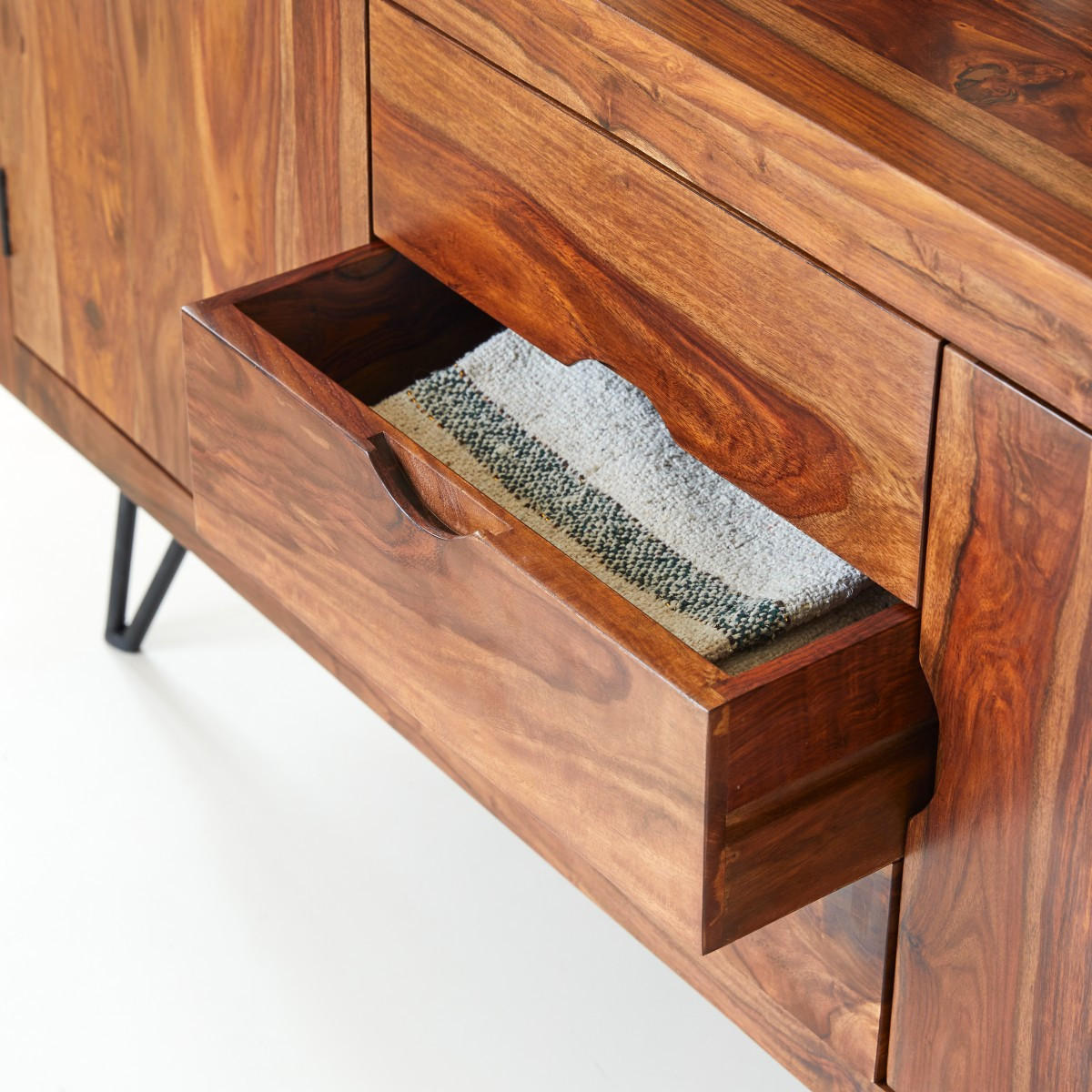 SIDEBOARD Bonnie Braun aus Palisander - Braun, Holz (150/77/45cm) - Tikamoon