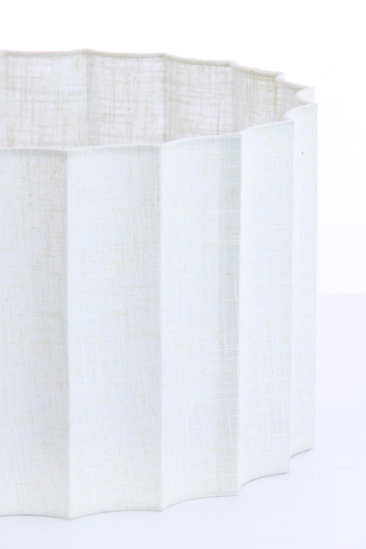 LAMPENSCHIRM Disli Weiß Ø35/22 cm - Weiß, Textil (35/35/22cm) - Light & Living