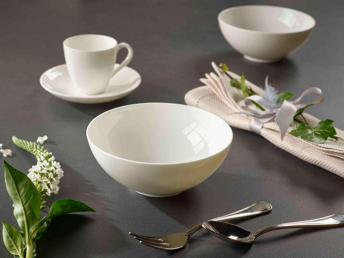 DESSERTSCHALEN Anmut weiß ø 13 cm 6er Set - Weiß, Keramik (13cm) - Villeroy & Boch