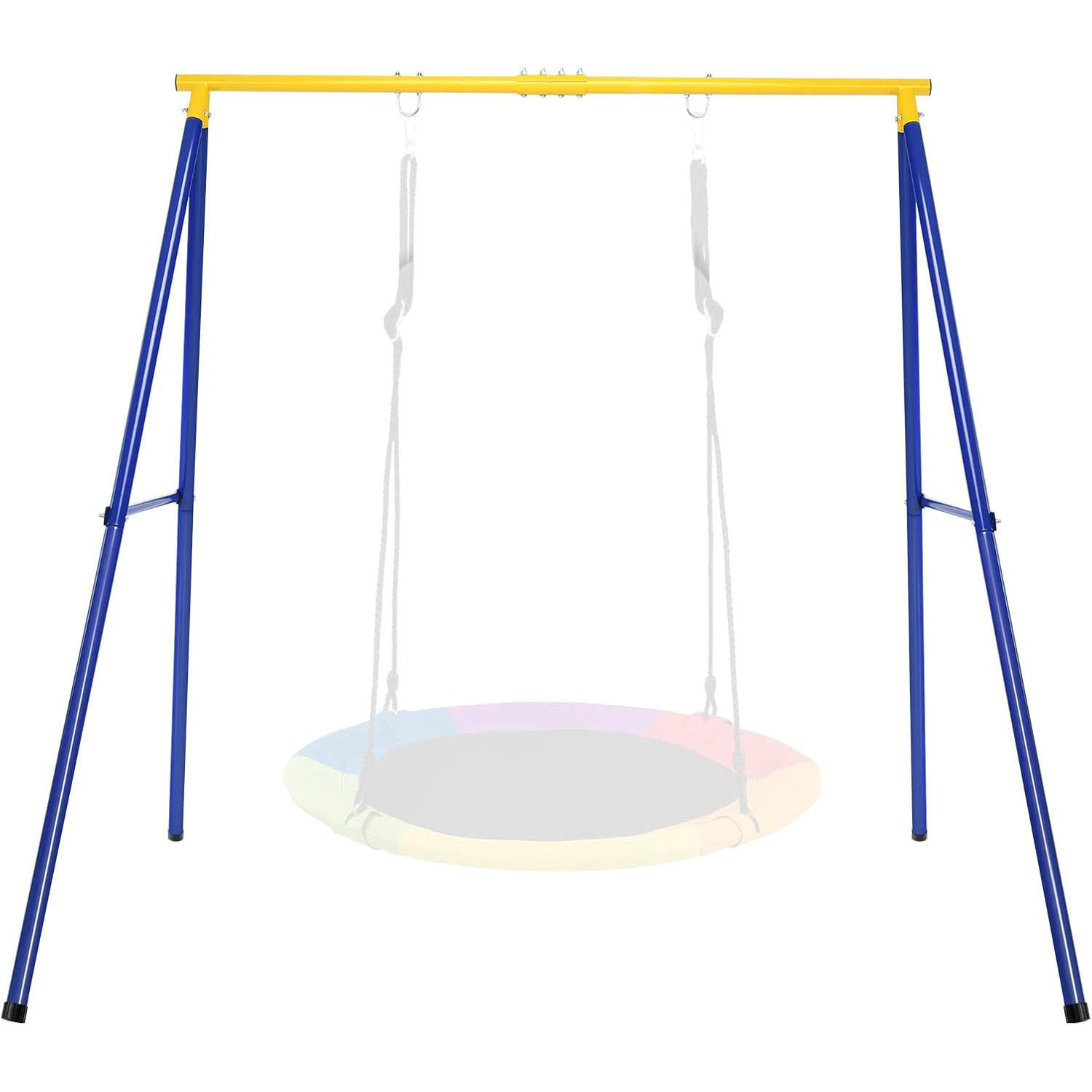 KINDERSCHAUKEL Gelb-blau - Multicolor, Metall (196/180/185cm) - COSTWAY