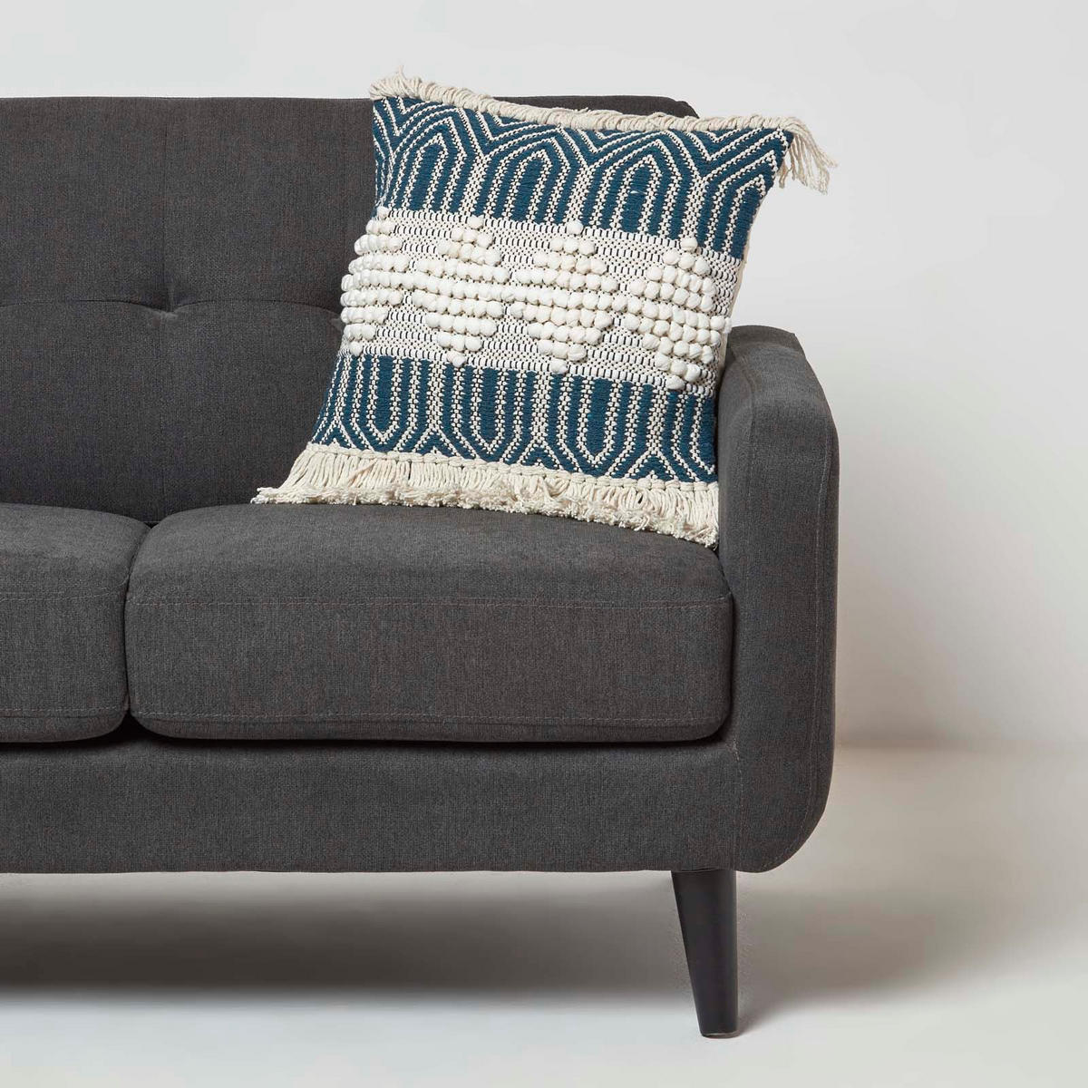 KELIM-KISSEN Safi 45/45 cm - Creme, Textil (45/45cm) - Homescapes