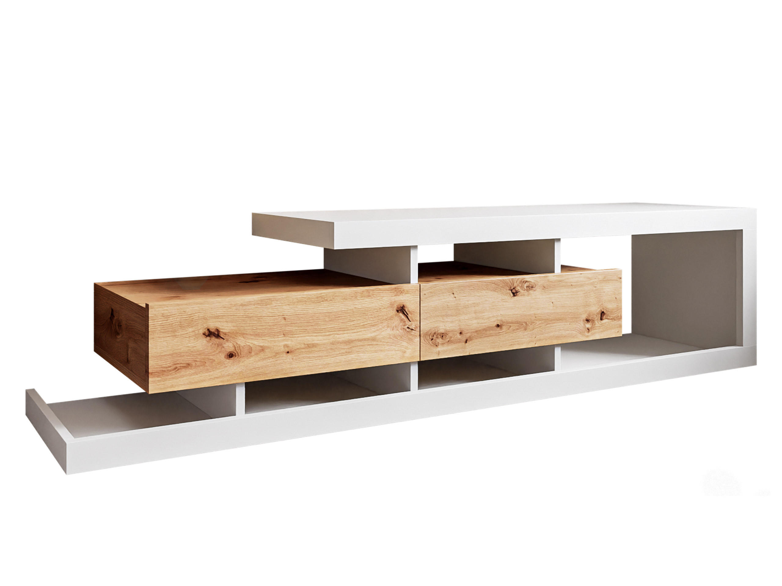 MIRJAN24 TV-LOWBOARD Natur 198cm × 40cm × 45cm