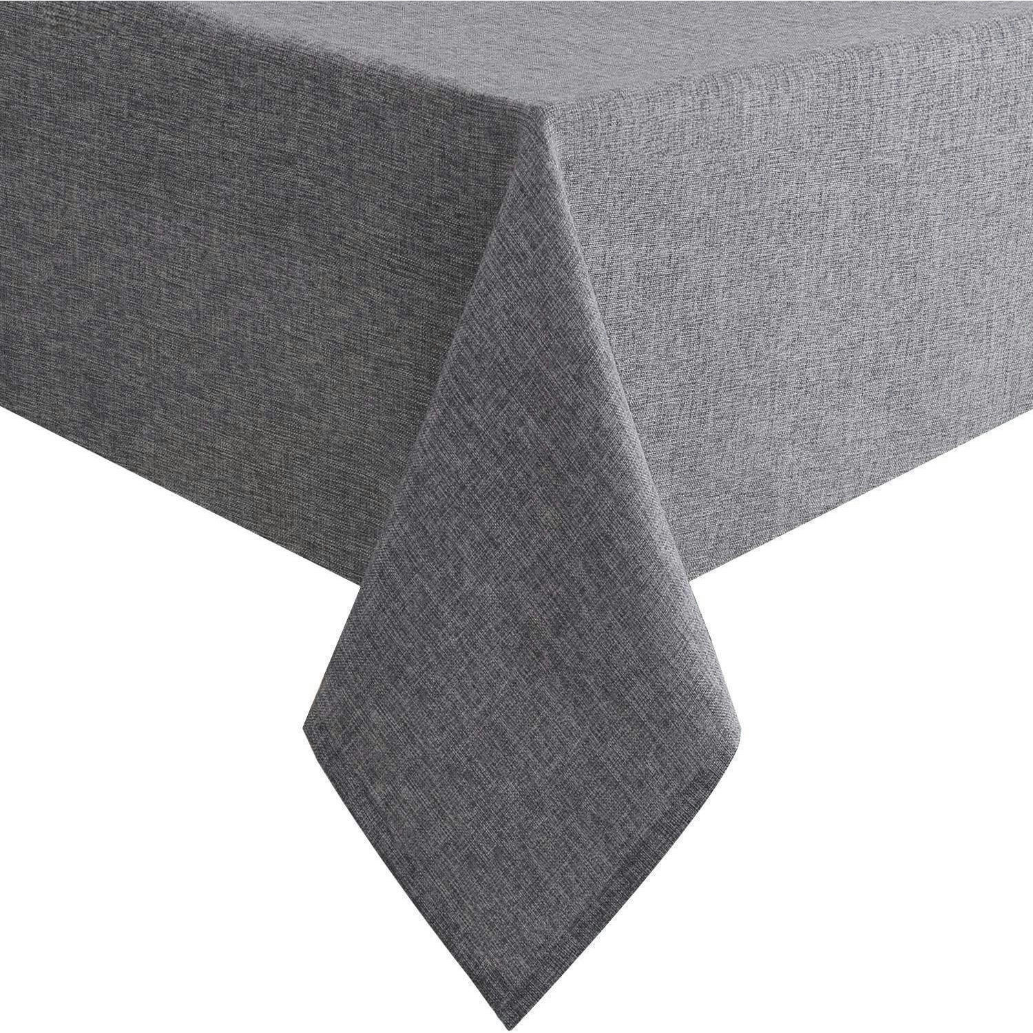 TISCHDECKE Leinenoptik Grau 135 x 260 cm - Grau, Textil (260/135/1.5cm)