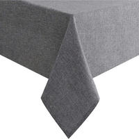 TISCHDECKE Leinenoptik Grau 135 x 220 cm - Grau, Textil (220/135/1.5cm)