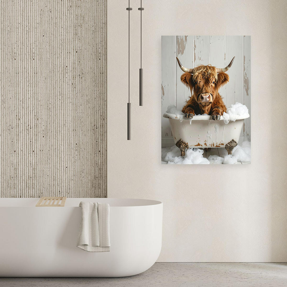 LEINWANDBILD Tiere 30x45cm - Weiß, Textil (30/45cm) - Feeby