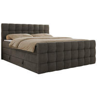 BOXSPRINGBETT ALTIVO KING DUO 200/200 - Dunkelgrau Velvet - H3 - Anthrazit, Textil (200/200cm) - MKS